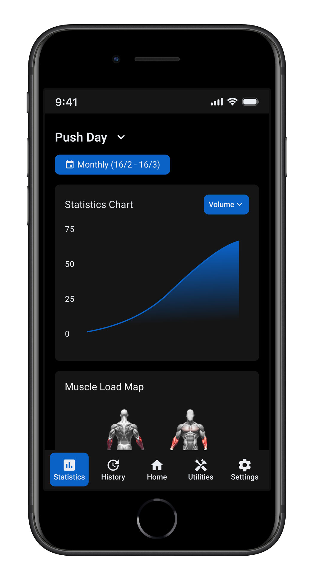 Redesigned statistics screen