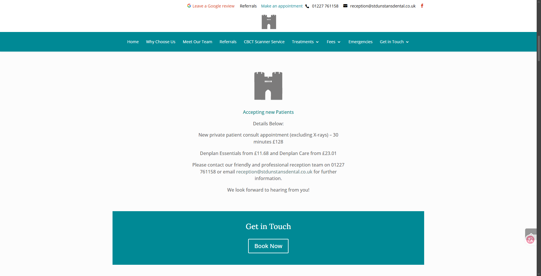 Original pricing section