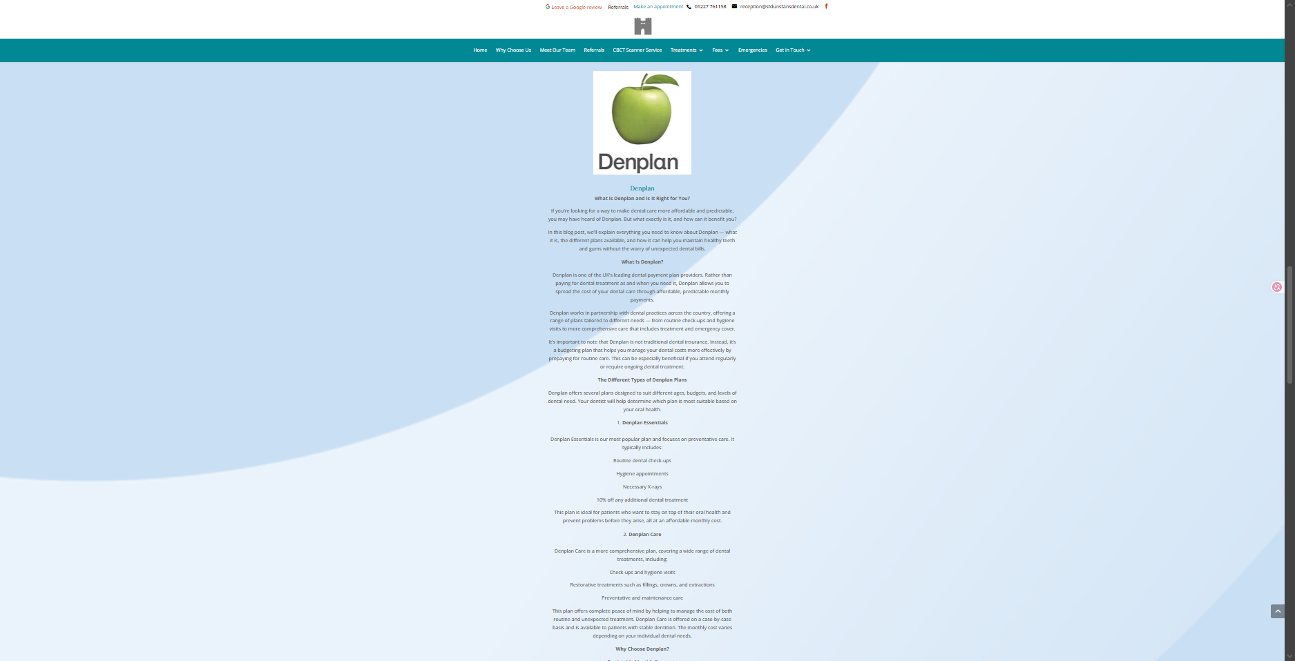 Original Denplan section